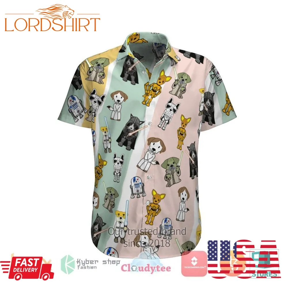 Cute Star Dogs Hawaiian Shirt