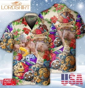 D20 Ready For Adventure Merry Christmas Hawaiian Shirt