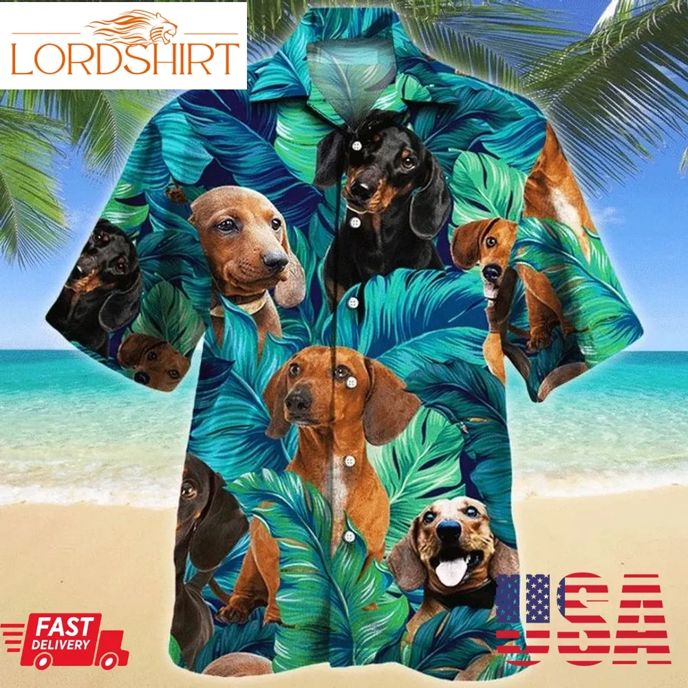 Dachshund Dog Hawaiian Shirt