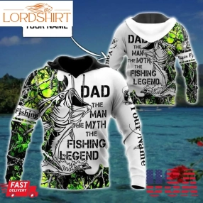 Dad Bass Fishing Legend Personalized 3D Hoodie Gifts For Dad