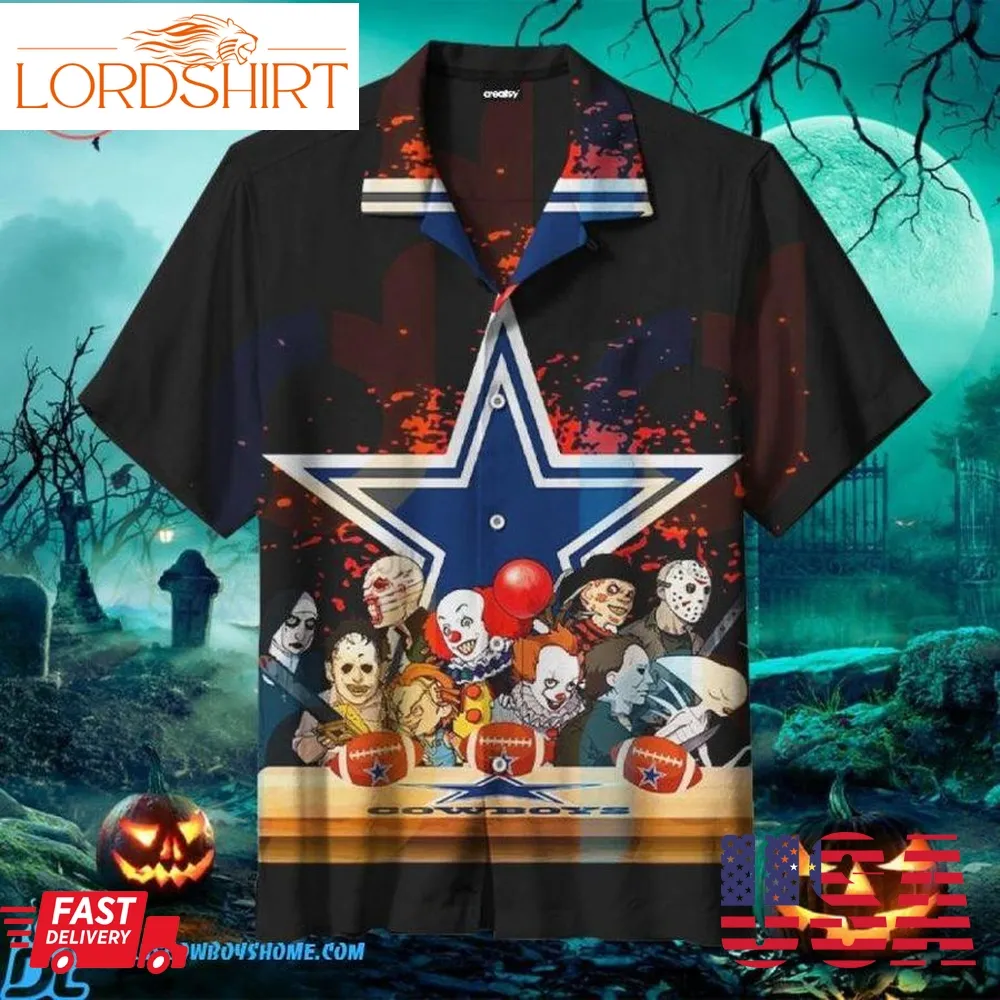 Dallas Cowboys Clown Halloween Hawaiian Shirts