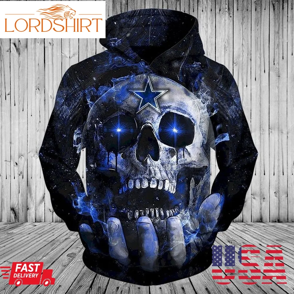 Dallas Cowboys New Skull Full All Over Print S1561 Hoodie