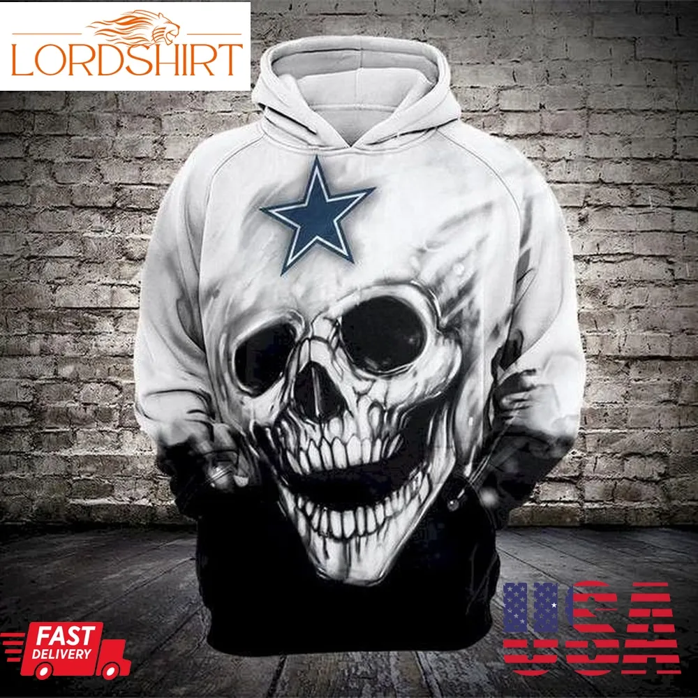 Dallas Cowboys New Skull Full All Over Print S1564 Hoodie