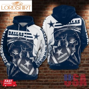 Dallas Cowboys Nfl Football Skull 3D Hoodie Sweatshirt For Fans Men Women Dallas Cowboys All Over Printed Hoodie Dallas Cowboys 3D Full Printing Shirt