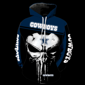 Dallas Cowboys Punisher New Skull Full All Over Print K1222 Hoodie Zipper