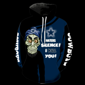 Dallas Cowboys Skull Full All Over Print K1186 Hoodie Zipper