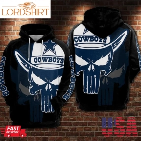 Dallas Cowboys Skull Nfl 3D Hoodies Nfl Champions