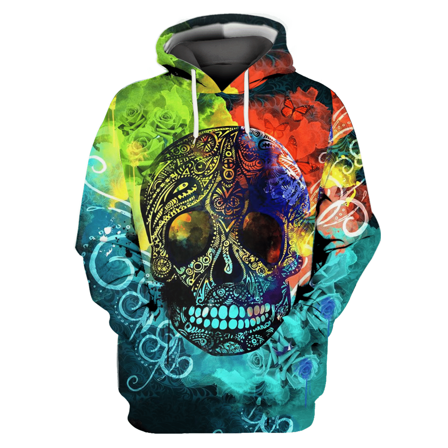 Day Of The Dead Skull Art Shirt 3D