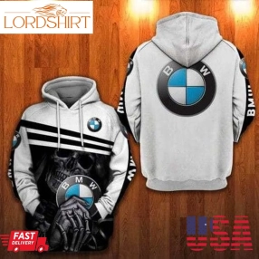 Death Skull Hold Bmw Logo And 3D Hoodie Sweatshirt