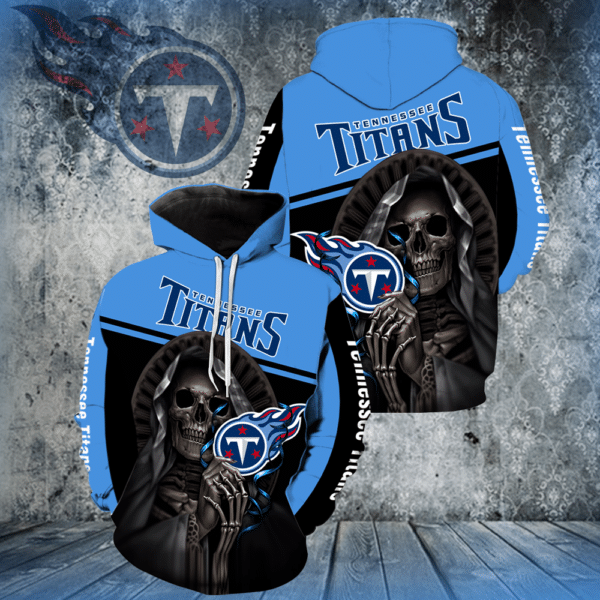 Death Skull Hold Tennessee Titans Nfl And 3D Hoodie Sweatshirt