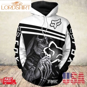 Death Skull Holding Fox Racing Men And Women 3D Full Printing Hoodie Shirt Fox Racing 3D Full Printing Shirt Fox Racing 3D All Over Printed Shirt 2020