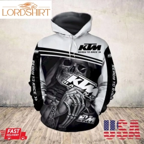 Death Skull Ktm Ready To Race Ktm Racing 3D Hoodie Sweatshirt