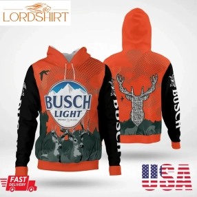 Deer Drink Busch Light Hoodie