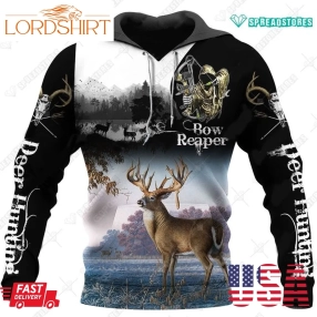 Deer Hunting Bow Reaper Men And Women 3D Full Printing Hoodie Shirt Deer Hunting Bow Reaper Skull 3D Full Printing Shirt High Quality 2020