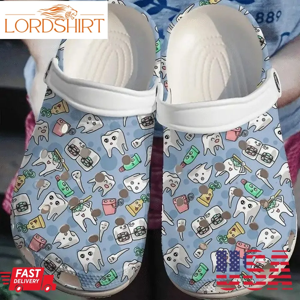 Dentist Doctor Teeth Pattern Crocs Crocband Clog Shoes For Men Women