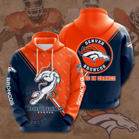 Denver Broncos Nfl Football Skull 3D Hoodie For Men For Women