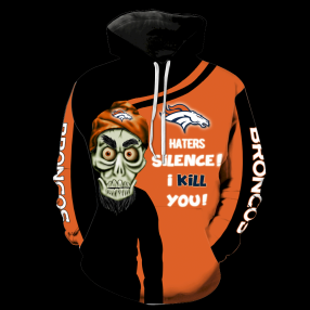 Denver Broncos Skull Full All Over Print K1205 Hoodie Zipper