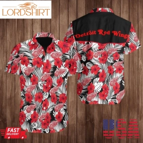 Detroit Red Wings Logo Hockey Sports Aloha Cool Hawaiian Shirts