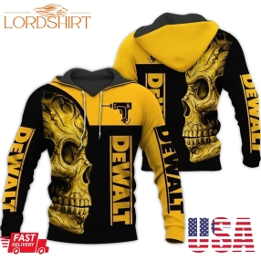 Dewalt Golden Skull 3D Full Printed Hoodie Sweatshirt