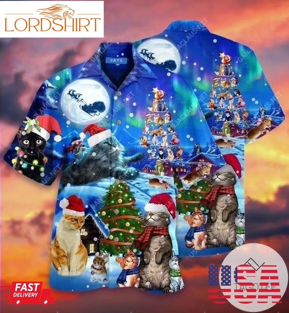 Discover Cool Hawaiian Aloha Shirts Amazing Cat Christmas Tree