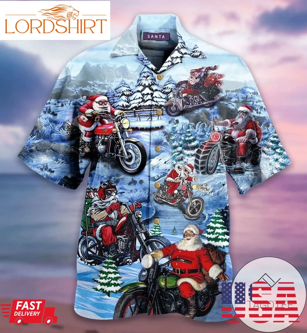 Discover Cool Hawaiian Aloha Shirts Christmas Driving With Santa Claus