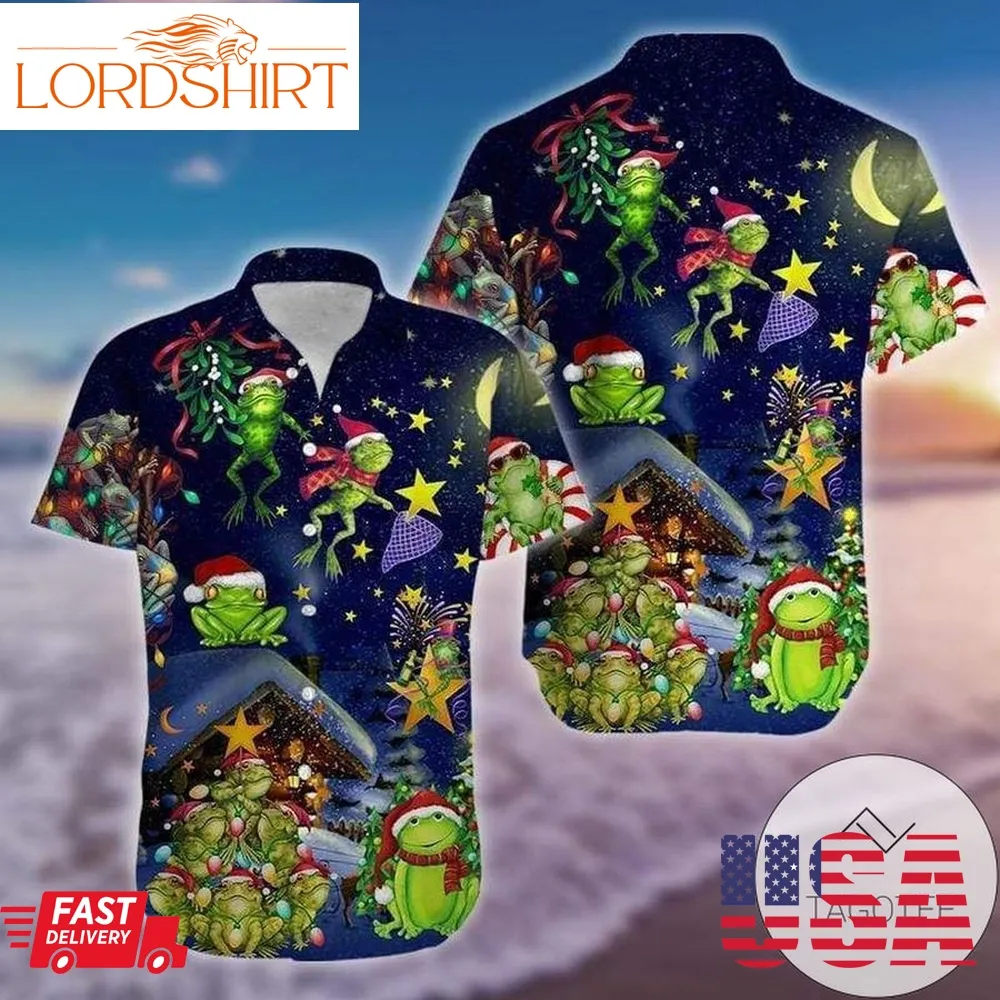 Discover Cool Hawaiian Aloha Shirts Christmas Frog Dancing 712H