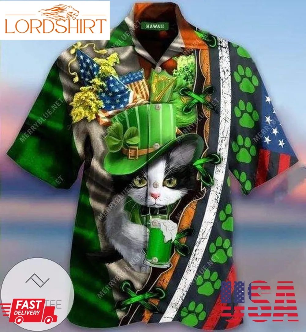 Discover Cool Hawaiian Aloha Shirts Saint Patricks Day My Cat Wants You To Drink Beer