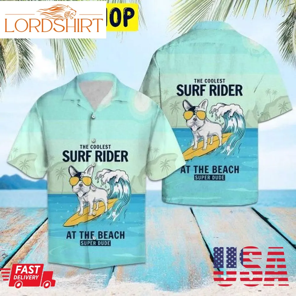 Dog Coolest Surf Rider Hawaiian Shirt