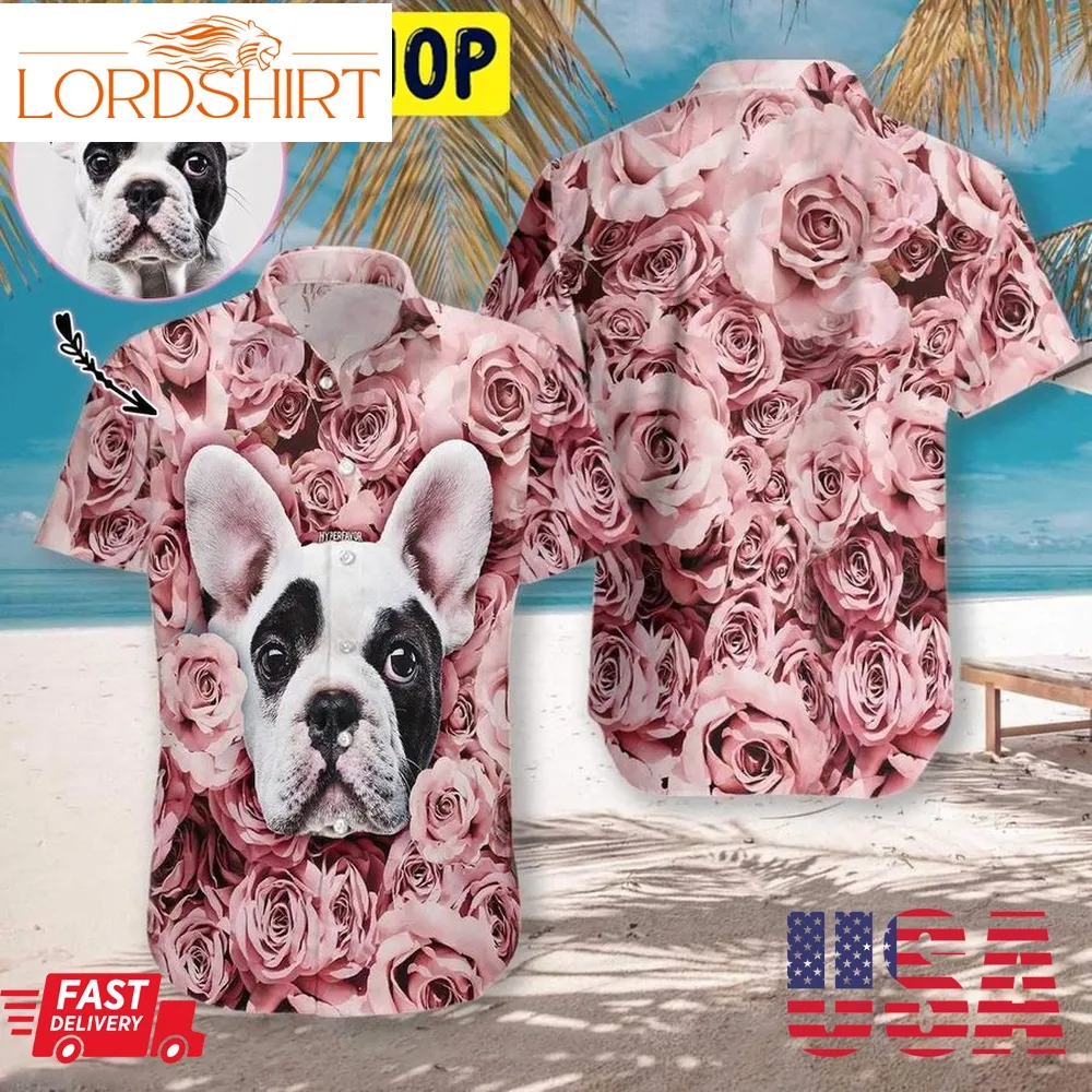 Dog In The Rose Hawaiian Shirt