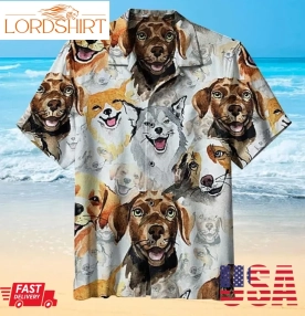 Dog Oil Painting Hawaiian Shirt