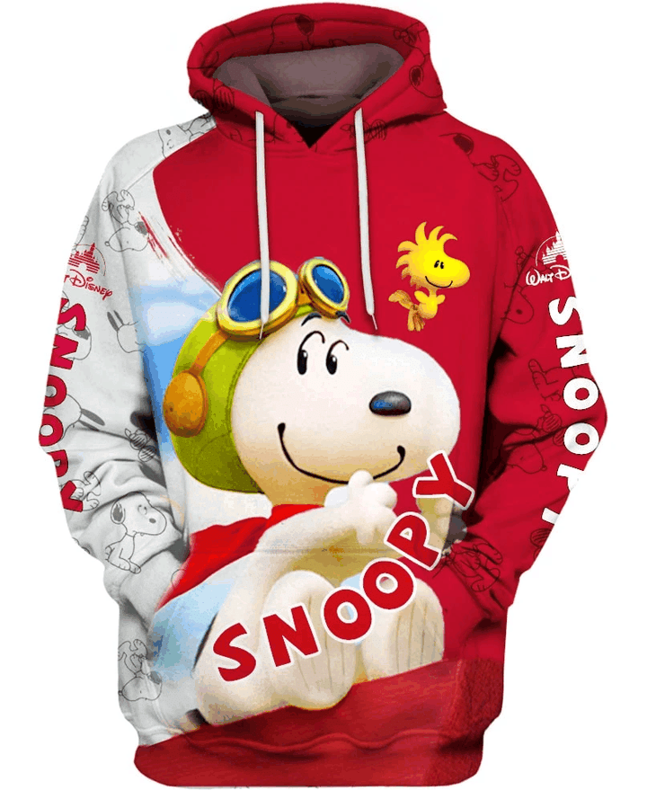 Dog Snoopy Fly All Over Printed Hoodie