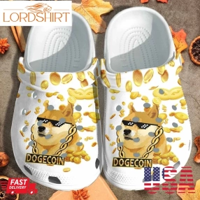 Dogecoin Custom Crocs Shoes Clogs   Funny Animal Outdoor Crocs Shoes Clogs Birthday Gift For Men Women