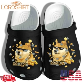 Dogecoin Shoes Crocs Clog Birthday Gift For Man Woman