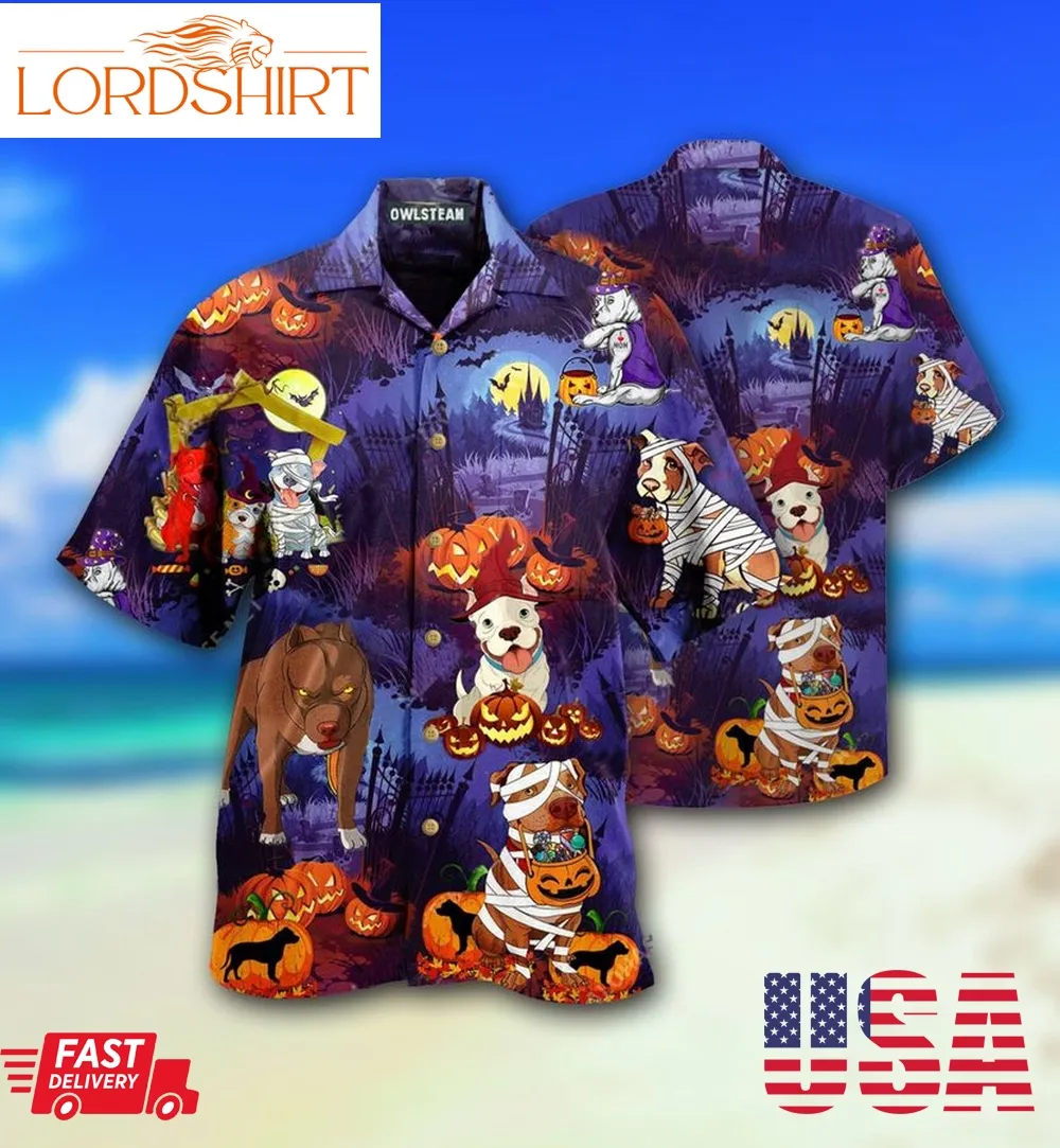 Dogs And Halloween Scary Limited   Hawaiian Shirt