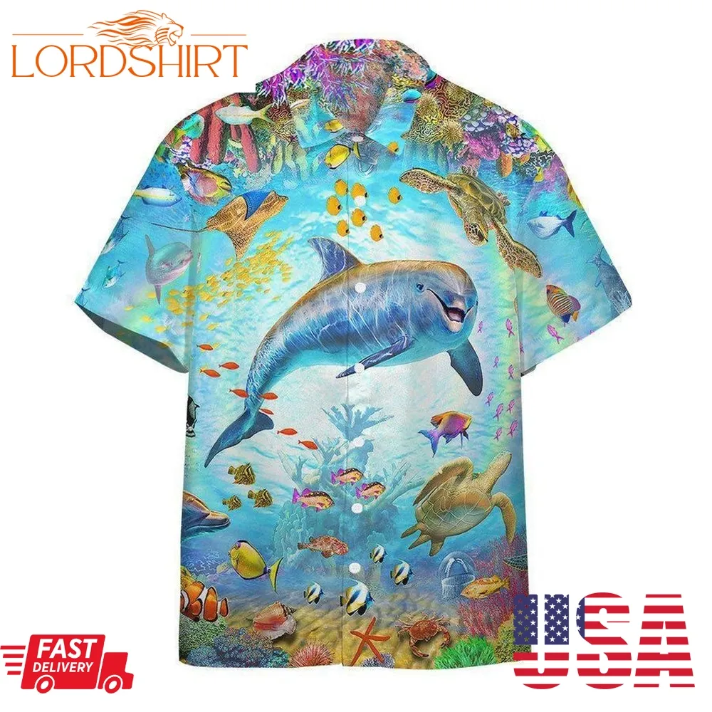 Dolphin Friend In The Ocean World Hawaiian Shirt