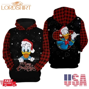 Donald Duck Christmas Disney 3D Hoodie Unisex Cartoon Gift