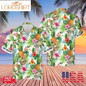 Dont Mess With Shih Tzu Mom Pineapple Tropical Hawaiian Shirt