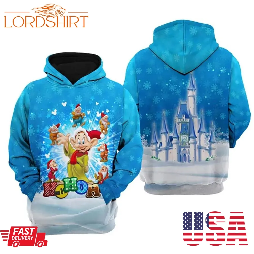 Dopey Christmas Disney 3D Hoodie Unisex Cartoon Gift