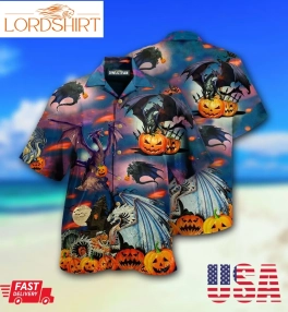 Dragon And Halloween Scaredy Limited   Hawaiian Shirt