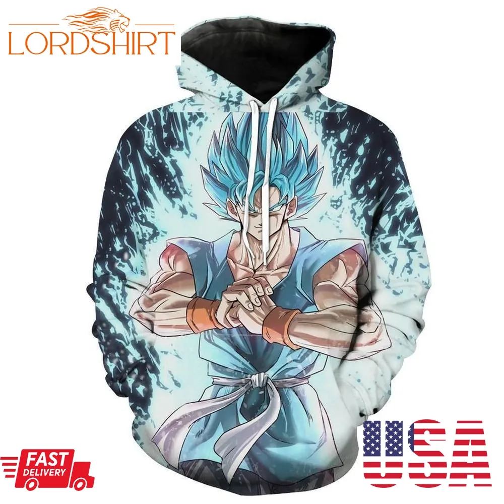 Dragon Ball Gt Goku Ssj Blue Goku Gt Hoodie 3D