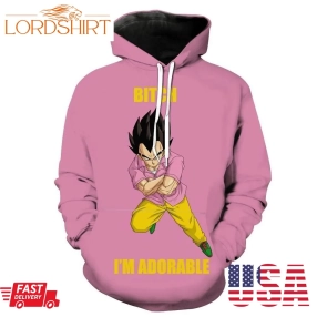 Dragon Ball Tfs Vegeta I M Adorable Hoodie 3D