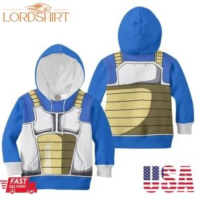 Dragon Ball Z Vegeta Armor Classic Anime Kids Hoodie And Sweater Cosplay Costumes