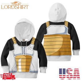 Dragon Ball Z Vegeta Saiyan Armor Anime Kids Hoodie And Sweater Cosplay Costumes