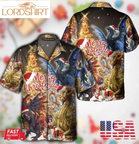 Dragon Love Merry Christmas Hawaiian Shirt