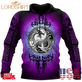 Dragon Purple Unisex Hoodie Custom Name