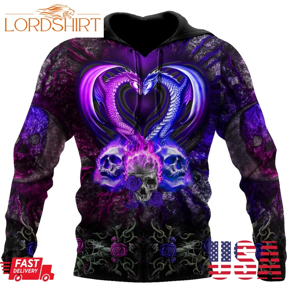 Dragon Skull 3D Hoodie Shirt For Men And Women Ver3