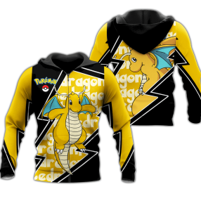 Dragonite Zip Hoodie Costume Pokemon Shirt Fan Gift Idea Va06