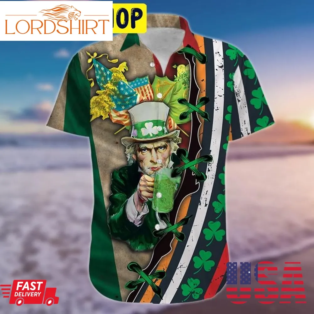 Drink Beer Saint Patrick's Day Hawaiian Shirt