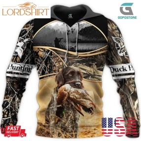 Duck Hunting Dog 3D All Over Printed Shirts Hoodie Zip Hoodie Long Sleeve T Shirt Duck Hunting Dog 3D Full Printing Unisex Pullover Hoodie