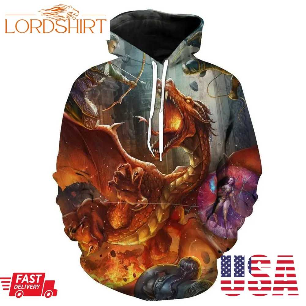 Dungeons And Dragons Adventure Nerd Hoodie 3D